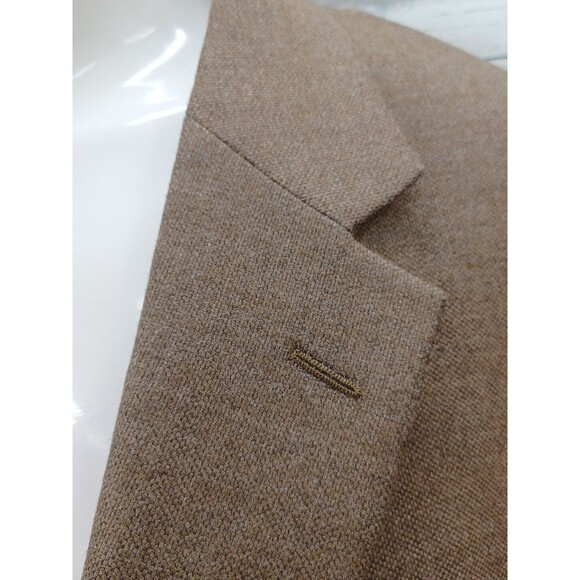 Jos A Bank Mens Sz 46L Gray Wool/Rayon Sport Coat Blazer Jacket Brown - Picture 3 of 9
